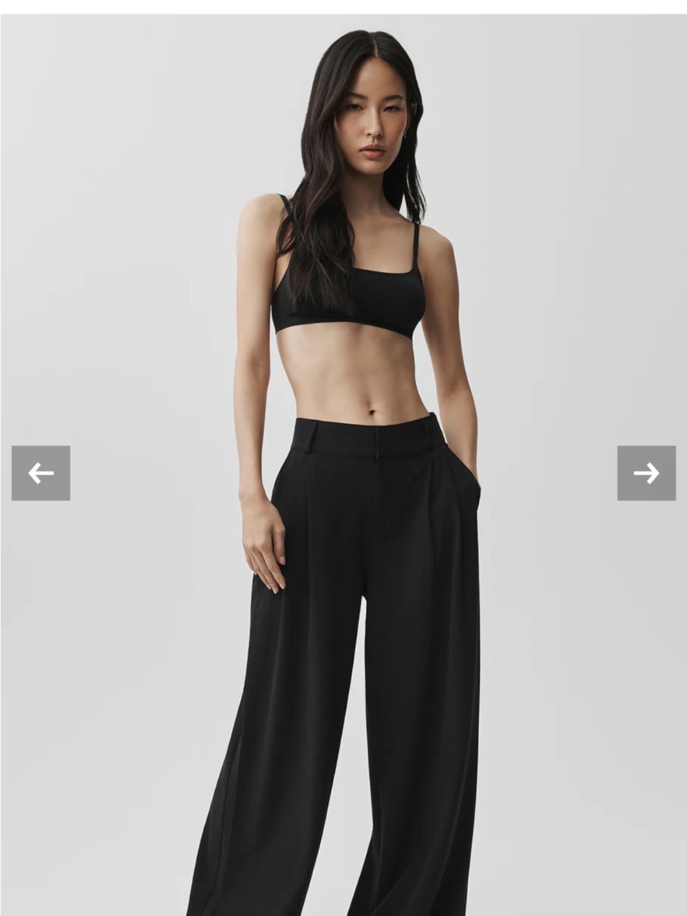 ALO Yoga Black Wide-Leg  Pants
